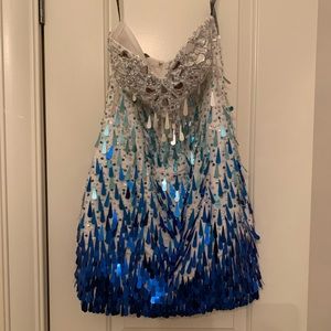 Strapless mini dress